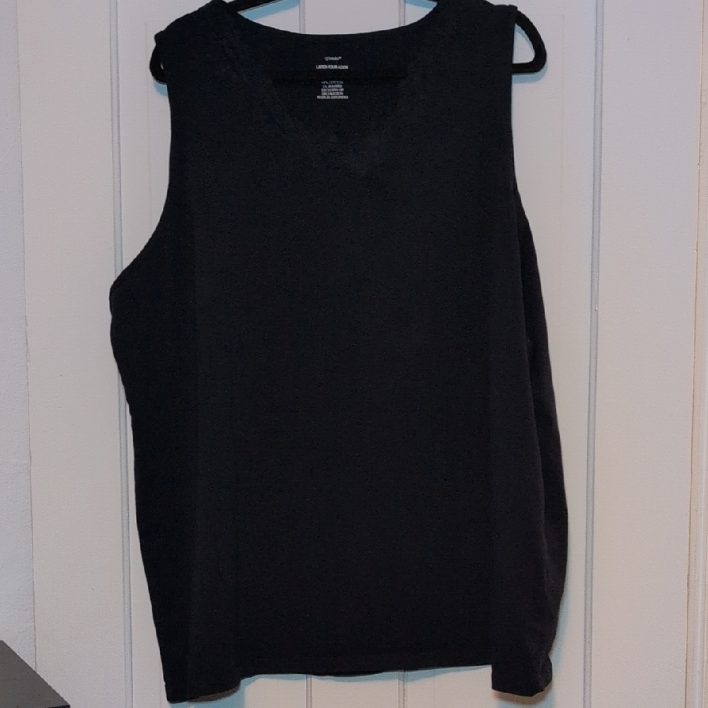 CJ Banks Navy Layer-Your-Look Top